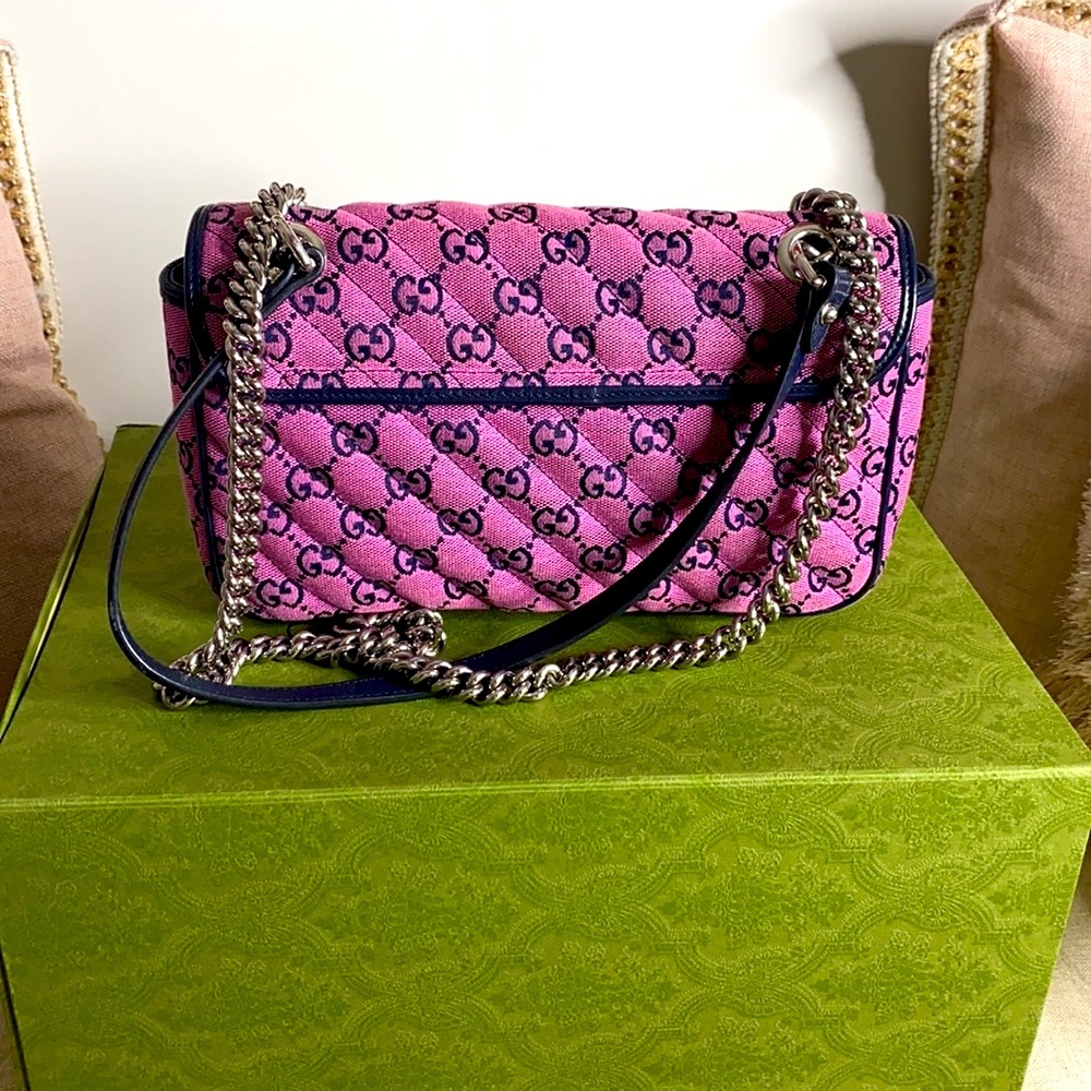 Gucci GG Marmont multicolored shoulder bag. - Picture 3 of 5